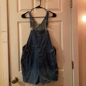 Denim Overall Shorts